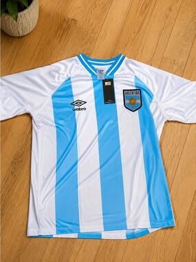 Umbro Argentina Soccer Jersey - Sky Blue & White